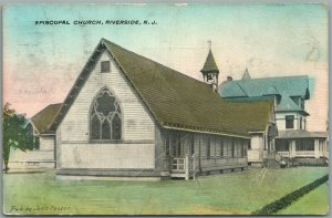 RIVERSIDE NJ EPISCOPAL CHURCH ANTIQUE POSTCARD