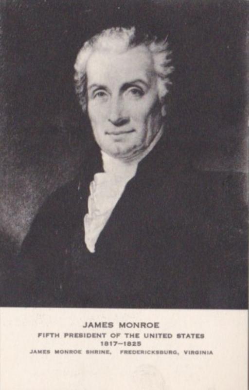 James Monroe 5th President Of The United States Of America Albertype