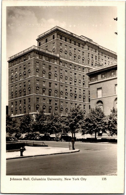 RPPC Johnson Hall, Columbia University, New York City Vintage Postcard O34