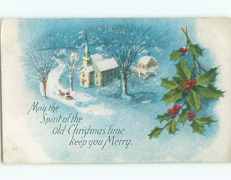 Divided-Back CHRISTMAS SCENE Great Postcard W9342