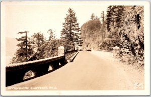Approaching Shepperd's Dell Oregon OR Real Photo RPPC Portrait Postcard