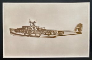 Mint Real Picture Postcard Dornier DOX Giant Seaplane 12 Motors Side View