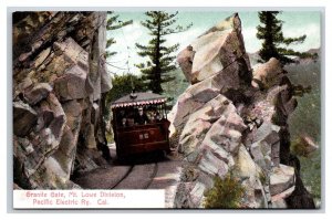 Granite Gate Pacific Electric Railway Mount Lowe  CA UNP  DB Postcard D19