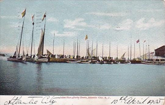 Inlet Pier & Barty Boats Atatlantic City New Jersey 1905