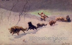 Artist John Innes, Western, Cowboy, Indian,Artist Signed Postcard