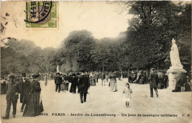 CPA Paris 6e Paris-Jardin du Luxembourg-Un jour de musique militaire (312771)