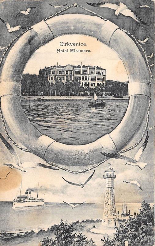 b76550  Croatia Fantasy Card Cirkvenica Hotel Miramare 1912