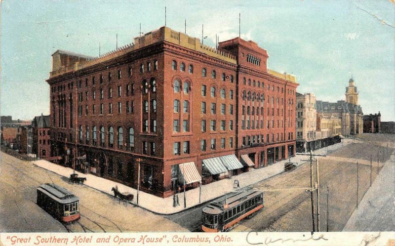 Great Southern Hotel & Opera House Columbus, Ohio 1909 Vintage Postcard