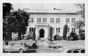 Pittsburg Californina~City Hall Building~Classic 40s Cars in Street~Postcard