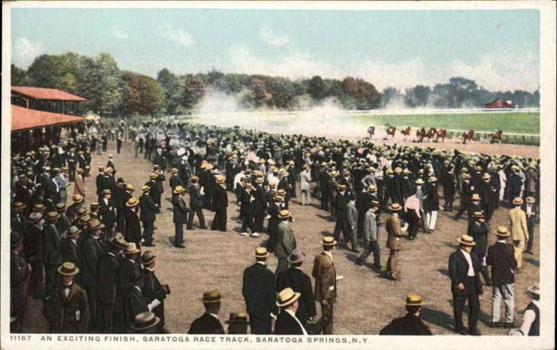 Saratoga New York NY Horse Racing #11167 c1910 Detroit Publishing Postcard