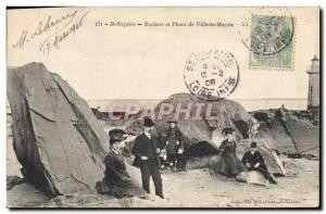 Old Postcard Lighthouse Rocks and St Nazaire Ville flagship es Martin