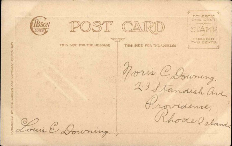 Halloween Black Cats & JOL BOOH! c1910 Gibson Postcard