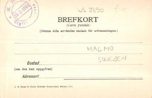 US2390 Sweden Malmo Plate Barnkrubba postcard