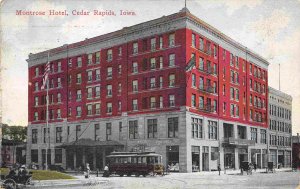 Montrose Hotel Cedar Rapids Iowa 1912 postcard