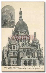 CARTE Postale Old Paris Montmartre Sacre Coeur Appearance of the Blessed Marg...