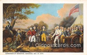 Surrender of Burgoyne Saratoga, Oct 17, 1777 Patriotic Unused 