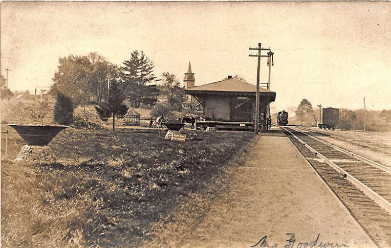 Sandown NH Railroad Station Train Depot Chester NH RFD Cancel RP Postcard