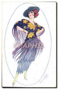 Old Postcard Fantasy Illustrator Woman