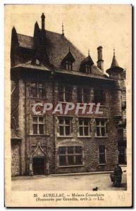 Old Postcard Consular House Aurillac (Reslauree by Grandin arch)
