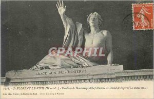 'Old Postcard St Florent le Vieil (M L) Tomb Bonchamps Masterpiece David d''A...