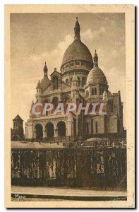 CARTE Post Old Little tables of Paris The Basilica of Sacre Coeur in Montmartre