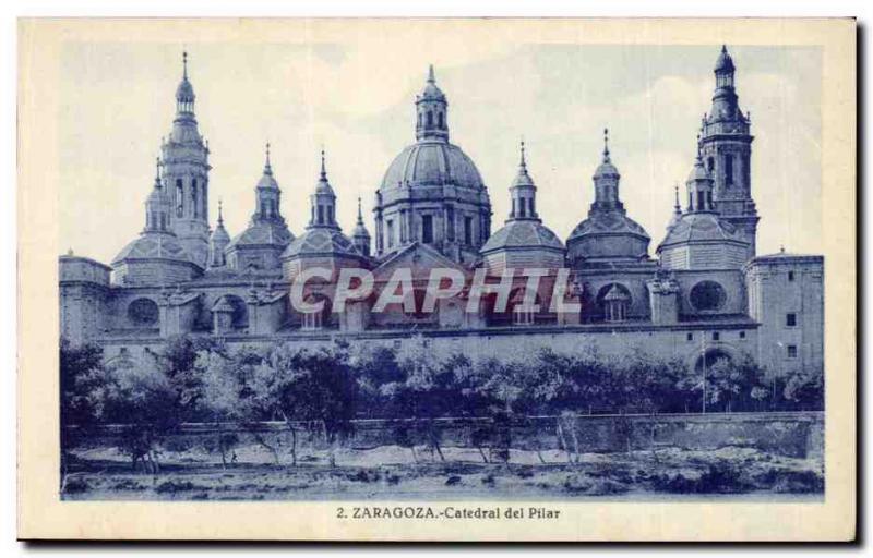 Old Postcard Catedral del Pilar Zaragoza