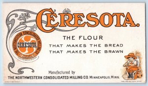 Minneapolis MN Postcard Ceresota Northwestern Consolidated Milling Co Inkblotter