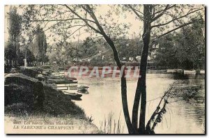 Old Postcard The edges of the Marne in Champigny Varenne