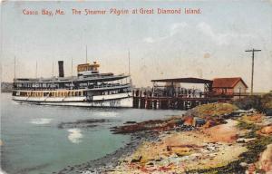 17059 The Steamer Pilgrim at Great Diamond Island, Casco  Bay, Maine