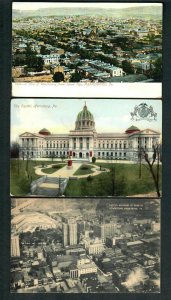 #24 Pa. lot of 6 Vintage Views Capitol Grounds at edge of Downtown & Stand Pipe