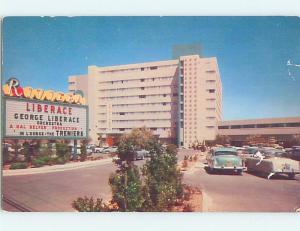 Pre-1980 LIBERACE ON MARQUEE SIGN AT RIVIERA CASINO HOTEL Las Vegas NV B3866