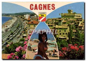 Postcard Modern Riviera Cagnes Alpes Maritimes