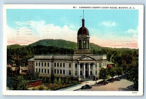 Murphy North Carolina NC Postcard Cherokee County Court House 1911 Antique