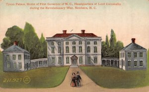 Newbern North Carolina Tyron Palace,  Color Lithograph Vintage Postcard U11307