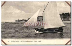 Old Postcard Houlgate L & # 39embouchure Dives (boat)