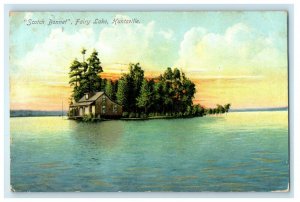 c1910's View Of Scotch Bonnet Fairy Lake House Huntsville Canada Postcard 