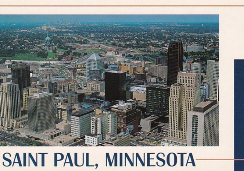 Minnesota St Paul Aerial View Of Downtown