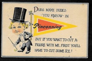 MP Pinconning, Mich.PENNANT Boy with Top Hat, Duds Make Dudes