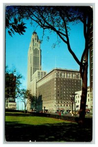 Vintage 1961 Postcard Downtown & Park Broad & High Streets Columbus Ohio