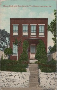 Postcard House Built Complete in Ten Hours Lancaster PA