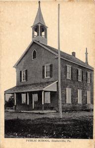 D10/ Zieglerville Pennsylvania Pa Postcard c1910 Public School Building