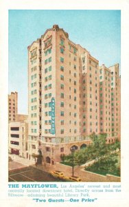 Vintage Postcard The Mayflower Hotel South Grand Ave. Los Angeles California CA