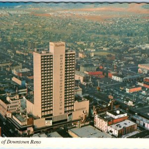 c1970s Reno, NV Downtown Scene Harrah Hotel Aerial Skyline Residential 4x6 PC M2