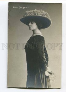 3029209 M-e ROGGERS Opera Star DANCER in Hat Vintage PHOTO PC