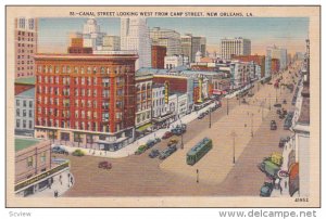 Canal Street Looking West From Camp Street, New Orleans, Louisiana, 30-40´s