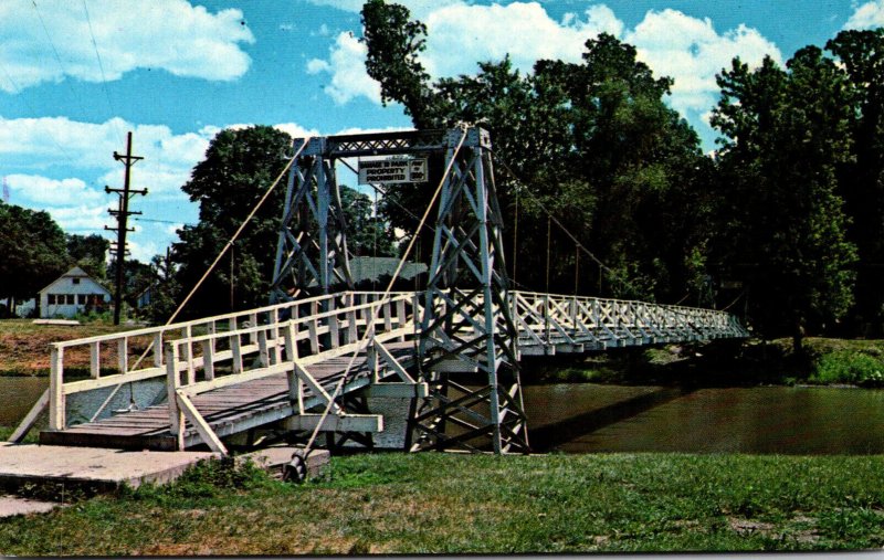 Illinois Pontiac Suspension Bridge Over Vermilion River