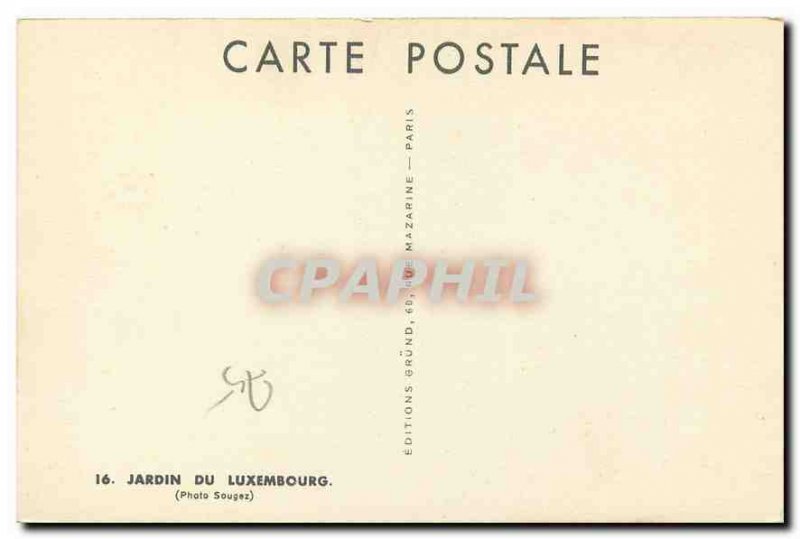 Old Postcard Luxembourg Gardens