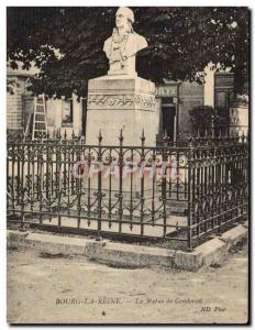 Bourg la Reine Old Postcard The statue of Condorcet