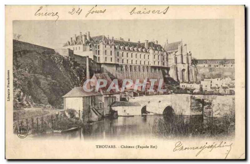 Thouars Old Postcard Chateau (façade East)