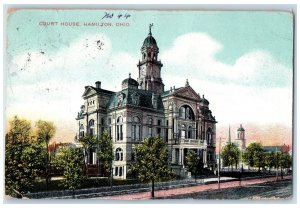 1908 Court House Exterior Roadside Hamilton Ohio OH Unposted Vintage Postcard